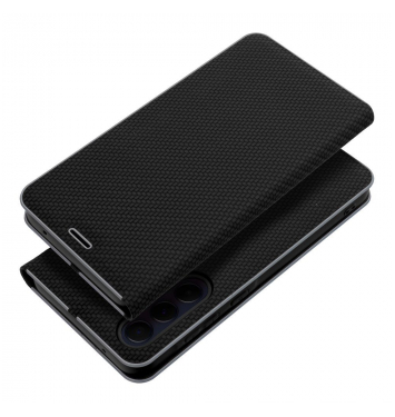 Puzdro LUNA Book Carbon na XIAOMI Redmi NOTE 13 Pro 5G Black