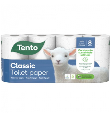 Toaletný papier Tento Classic/ 8ks 150 útržkov  3-vrstvový 18m