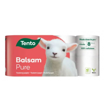 TENTO Balsam Pure toaletný papier 8 ks 3-vrstvový 18m