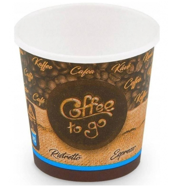 Papierový pohár „Coffee to go“ 110 ml  XS Ø62 mm 50 ks