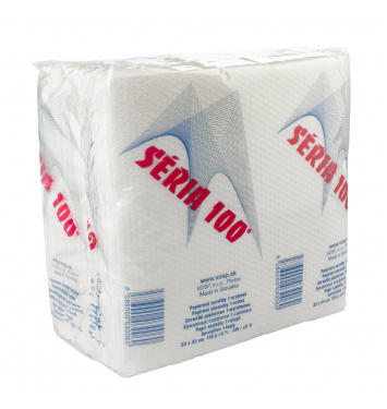 Servítky Seria 100ks/33x33 1-vrstvové biele