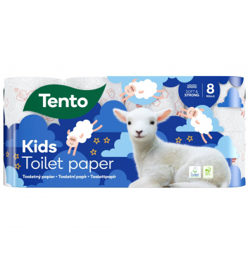 Tento Kids toaletný papier 8 ks 3-vrstvový 18m