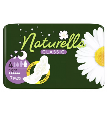 Naturella Classic Night hygienické vložky s harmančekom 7 ks