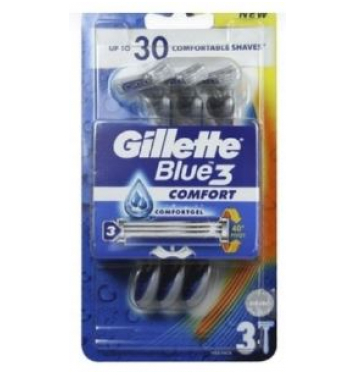 Gillette Blue3 3ks Comfort jednorázový strojček