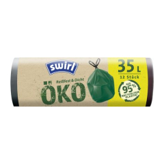 Vrecia Swirl EKO, na odpad, zaťahovacie, zelené, 35 lit., bal.12ks