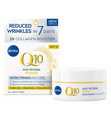 Nivea spevňujúci denný krém proti vráskam Q10 POWER SPF 15 50ml