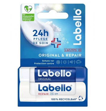 Labello Original & Med Repair balzam na pery 2x4.8g