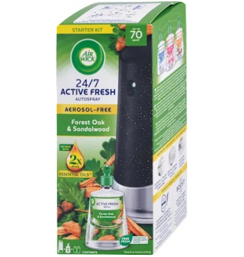Air wick Difuzér a náplň do osviežovača vzduchu 24/7 Active Fresh dub a santalové drevo, 228 ml