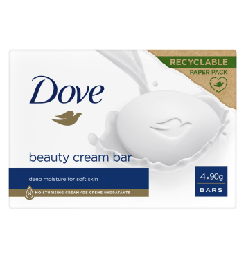 Dove tuhé mydlo Original Beauty Cream Bar  4×90g