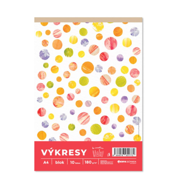 Krpa Výkresy 180g A4 10ks v bloku farba biela