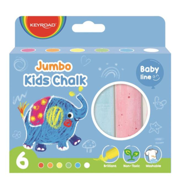 Krieda na chodník KEYROAD 6ks, mix farieb