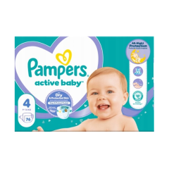 Pampers Active Baby-Dry 4 (9-14kg) 76 plienok