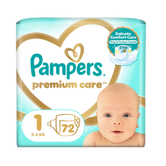 Pampers Premium Care veľkosť 1, 72 plienok, 2kg-5kg