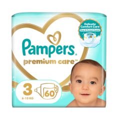 Pampers Premium Care veľkosť 3, 60 plienok, 6kg-10kg
