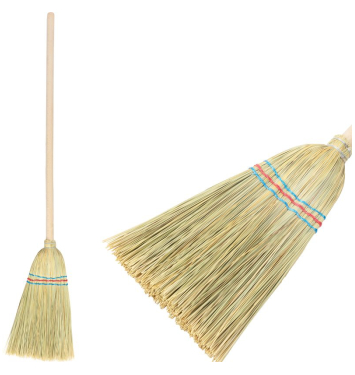 Metla MagicHome, na koberce, ciroková, stredná, 3x šitá, násada 65 cm