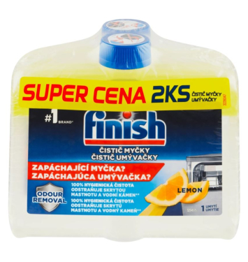 Finish Lemon Sparkle čistič umývačky riadu 2 x 250 ml