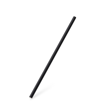 Slamky papierové JUMBO čierne 25 cm O8 mm 100ks