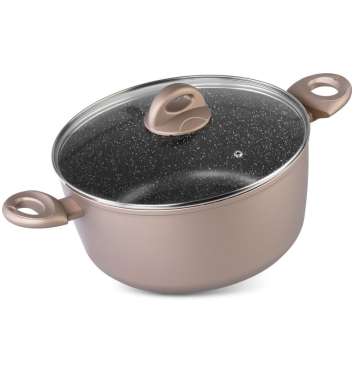 Hrniec MagicHome Coffee Brown Line 28 cm 5900 ml s pokrievkou