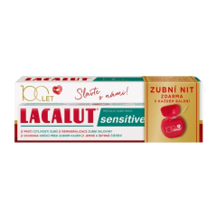 Lacalut zubná pasta 75ml Sensitive + Zubná niť