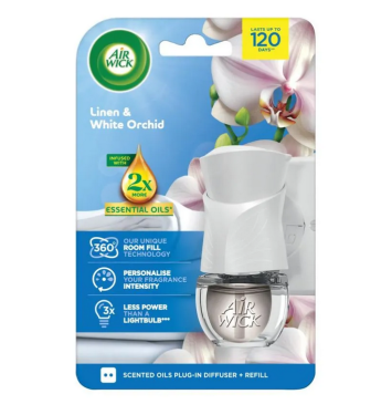 Air Wick Electric Strojček + 19ml Bielizeň a biela orchidea