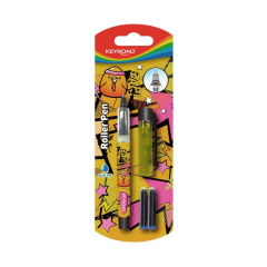Guľôčkové pero KEYROAD 0,7 mm, blister, 2 náplne, mix farieb