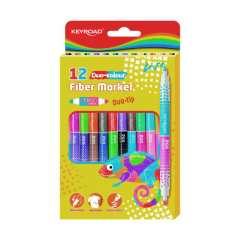 Školské fixky KEYROAD DUO 12 ks/24 farieb