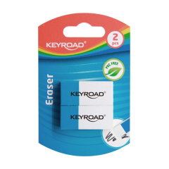 Guma KEYROAD viacúčelová, blister 2ks biela/modrá
