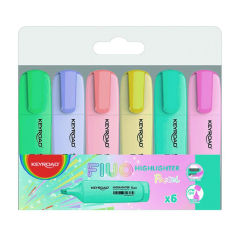 Sada zvýrazňovačov KEYORAD pastel  6ks, mix farieb