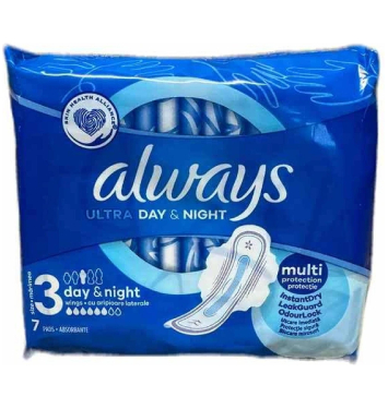 Always Ultra Day & Night hygienické vložky 7 ks