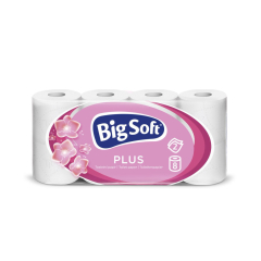 BigSoft Plus toaletný papier 2-vrstvový 8 ks, 160 útržkov 17,6m