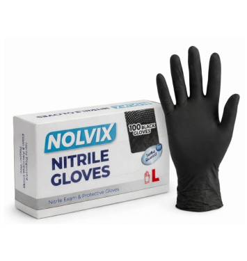 Nitrilové jednorazové rukavice čierne L, 100ks