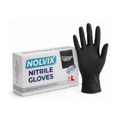 Nitrilové jednorazové rukavice čierne L, 100ks