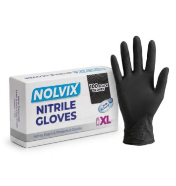 Nitrilové jednorazové rukavice čierne XL, 100ks