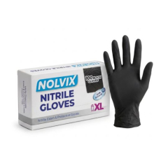 Nitrilové jednorazové rukavice čierne XL, 100ks