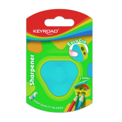 Strúhadlo KEYROAD plastové s dvomi otvormi, blister, mix farieb