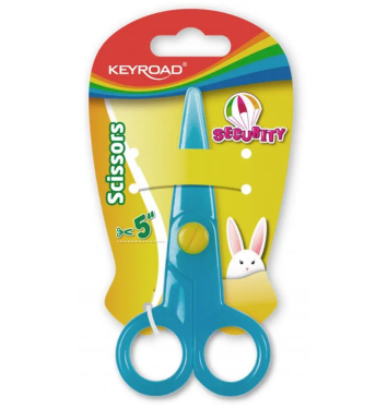 Školské nožnice KEYROAD Security 12 cm, blister, mix farieb