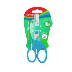 Detské nožnice KEYROAD Kids pre ľavákov 13 cm, blister, mix farieb