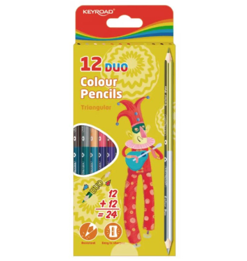 Farbičky KEYROAD DUO, 12 ks/24 farieb