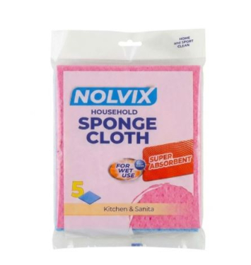 Špongiová utierka NOLVIX 18x16cm  5ks