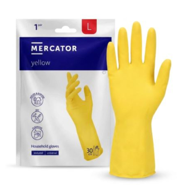 Mercator upratovacie rukavice žlté L, 1 pár