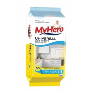 MyHero vlhčené obrúsky univerzálne Lemon, 50 ks