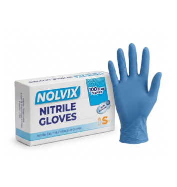Nitrilové jednorazové rukavice modré S, 100 ks