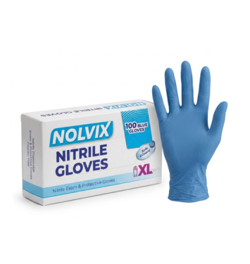 Nitrilové jednorazové rukavice modré XL, 100 ks