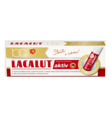 Lacalut zubná pasta 75ml Activ + balzam na pery