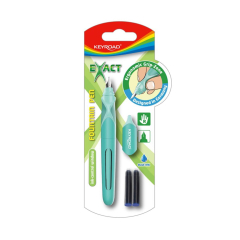 Plniace pero KEYROAD, ergonomické, 2 náplne zdarma, blister, mix farieb