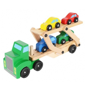 Drevený ťahač s návesom 32 cm